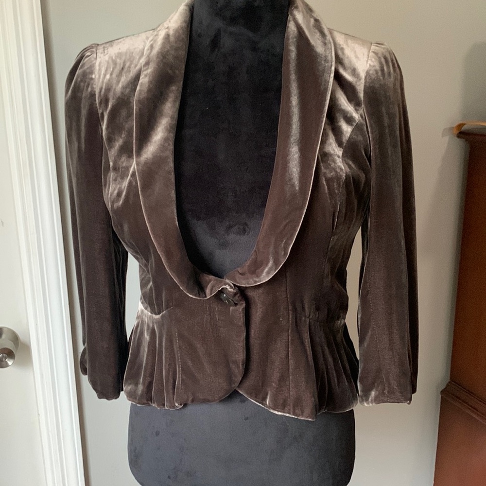 LOFT Chocolate Velvet Blazer